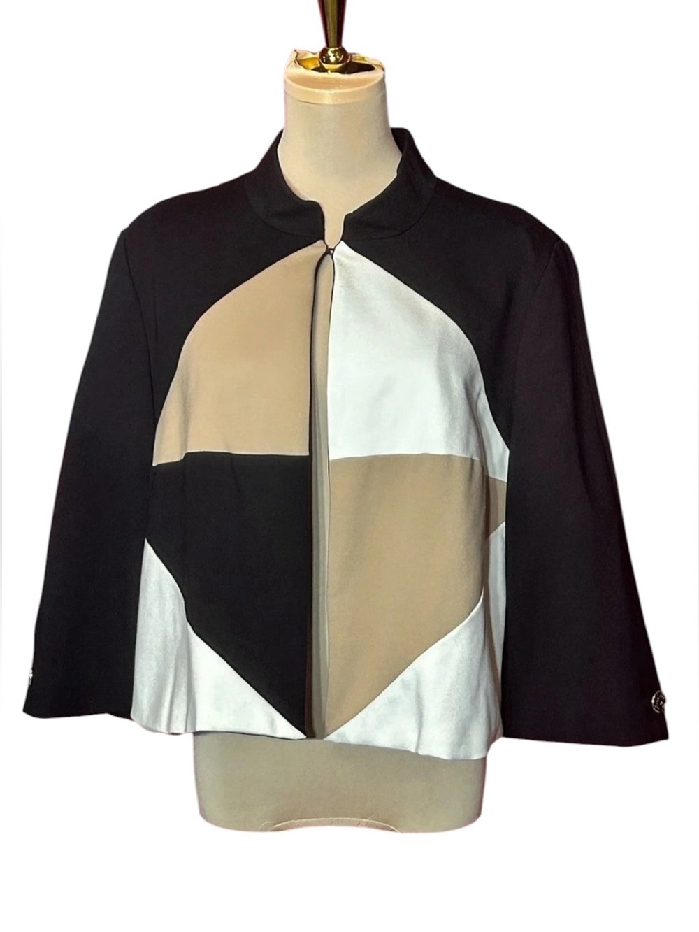 CINOS Geometric Color Block Jacket Size 2